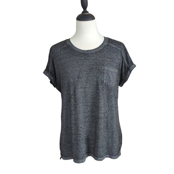 Style&co. Black Burn Out Tee with pocket Size PXL - Picture 1 of 3